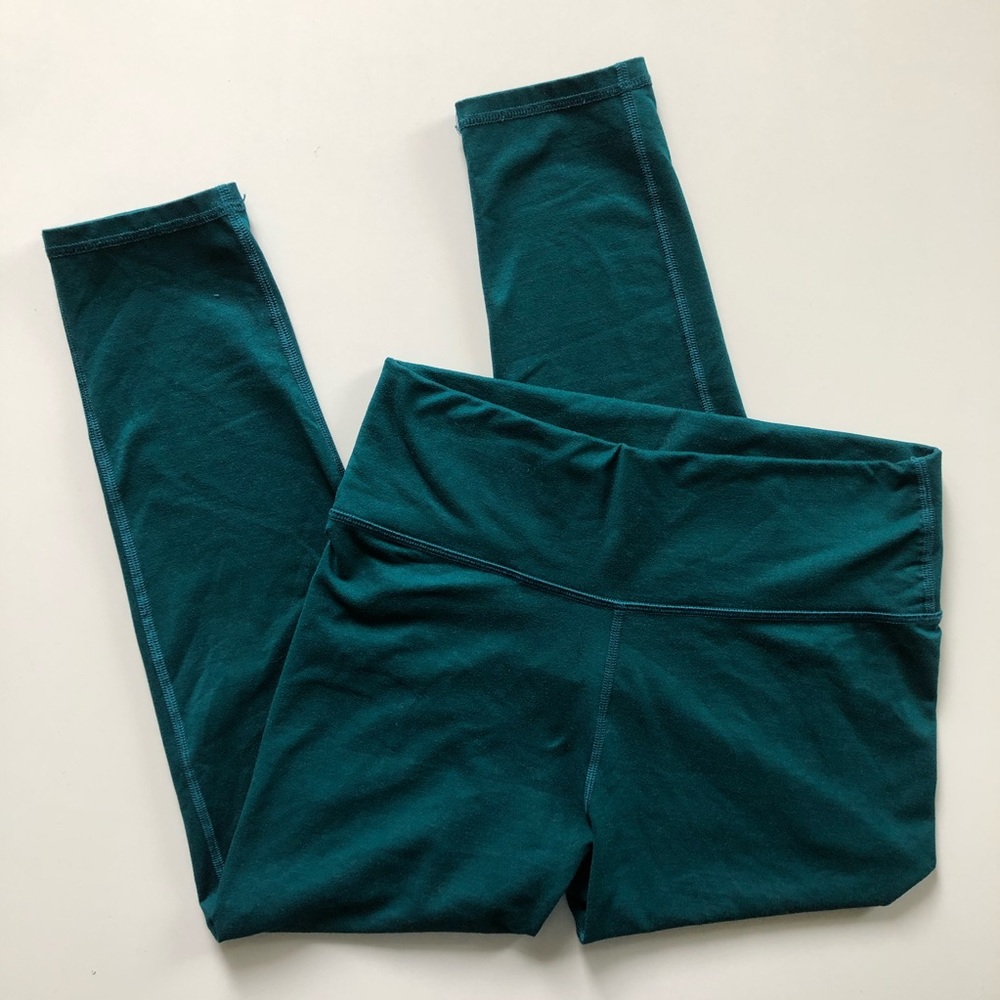 Fabletics Deep Teal Cropped Athletic Leggings - image 2